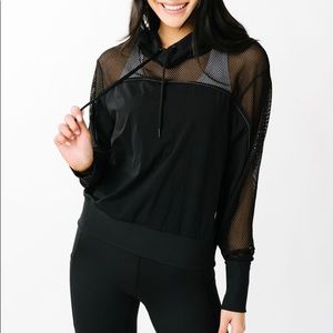 Zyia black mesh hoodie